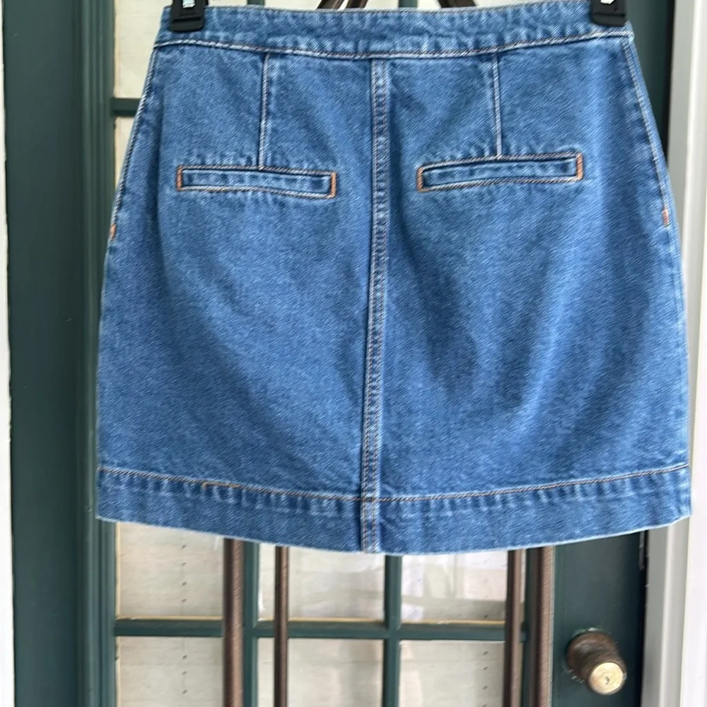 We The Free Super High Rise Button-Down Mini Skirt Size Small 25